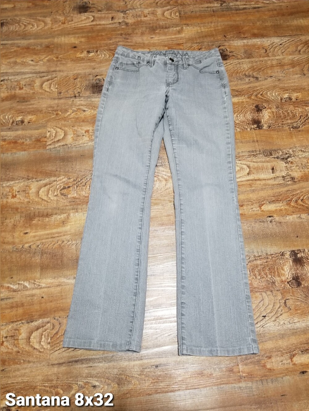 Santana Gray Straight-Leg Jeans - 8x32 Denim